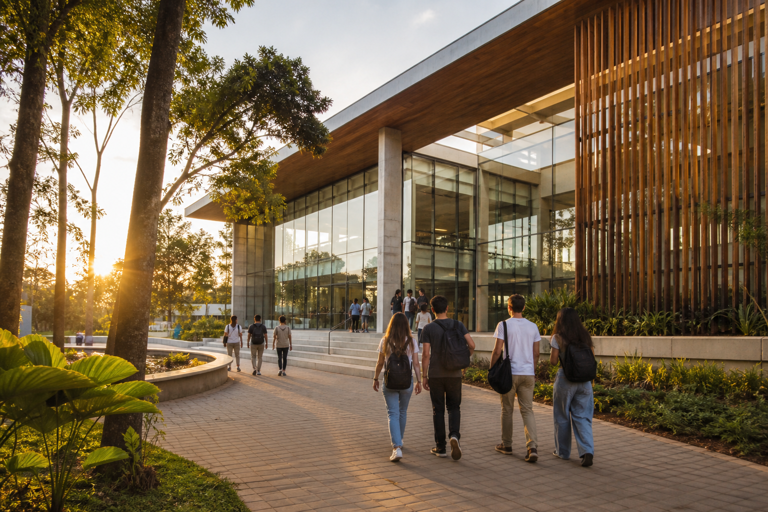 Modern international education campus
