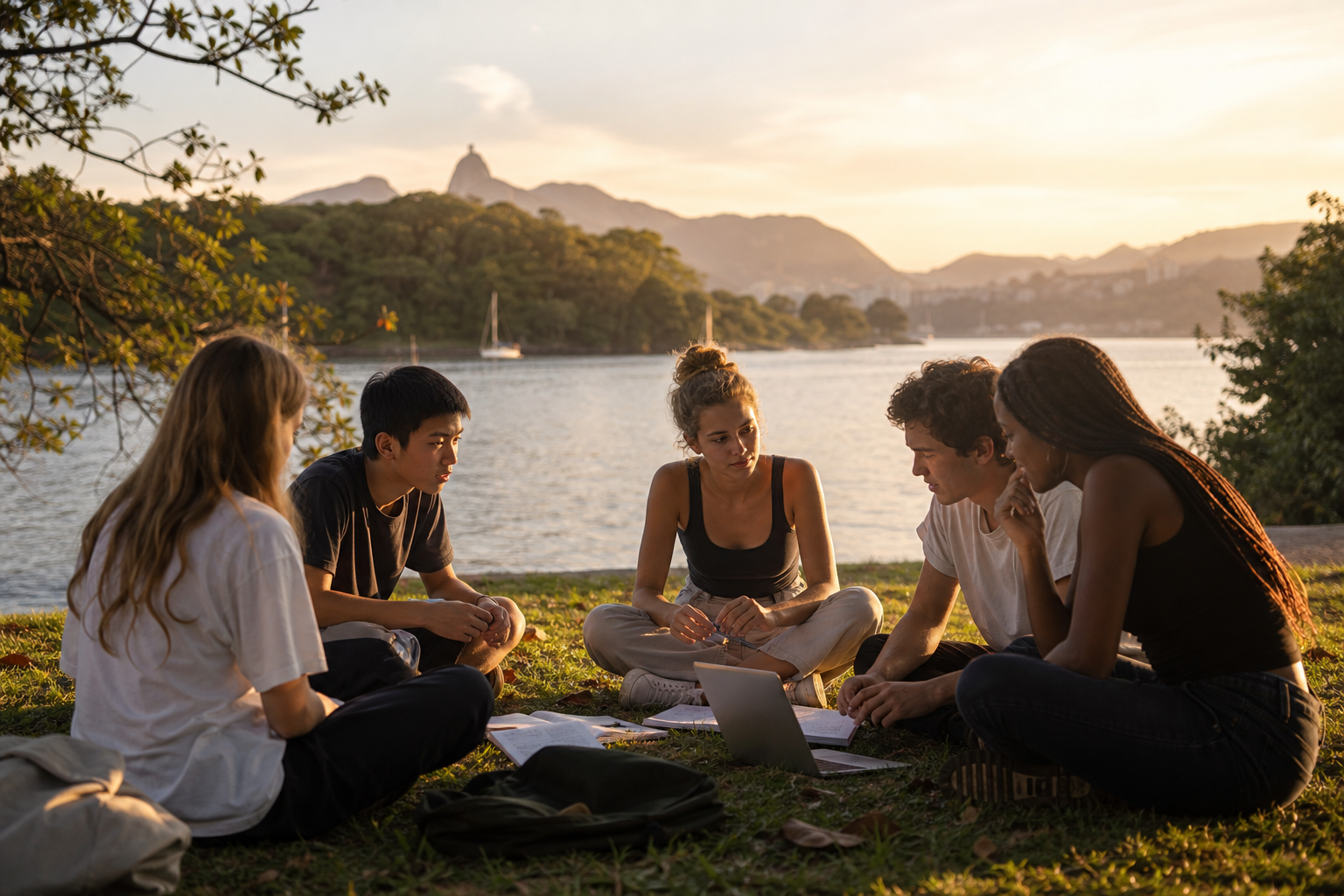 Students at a summer program